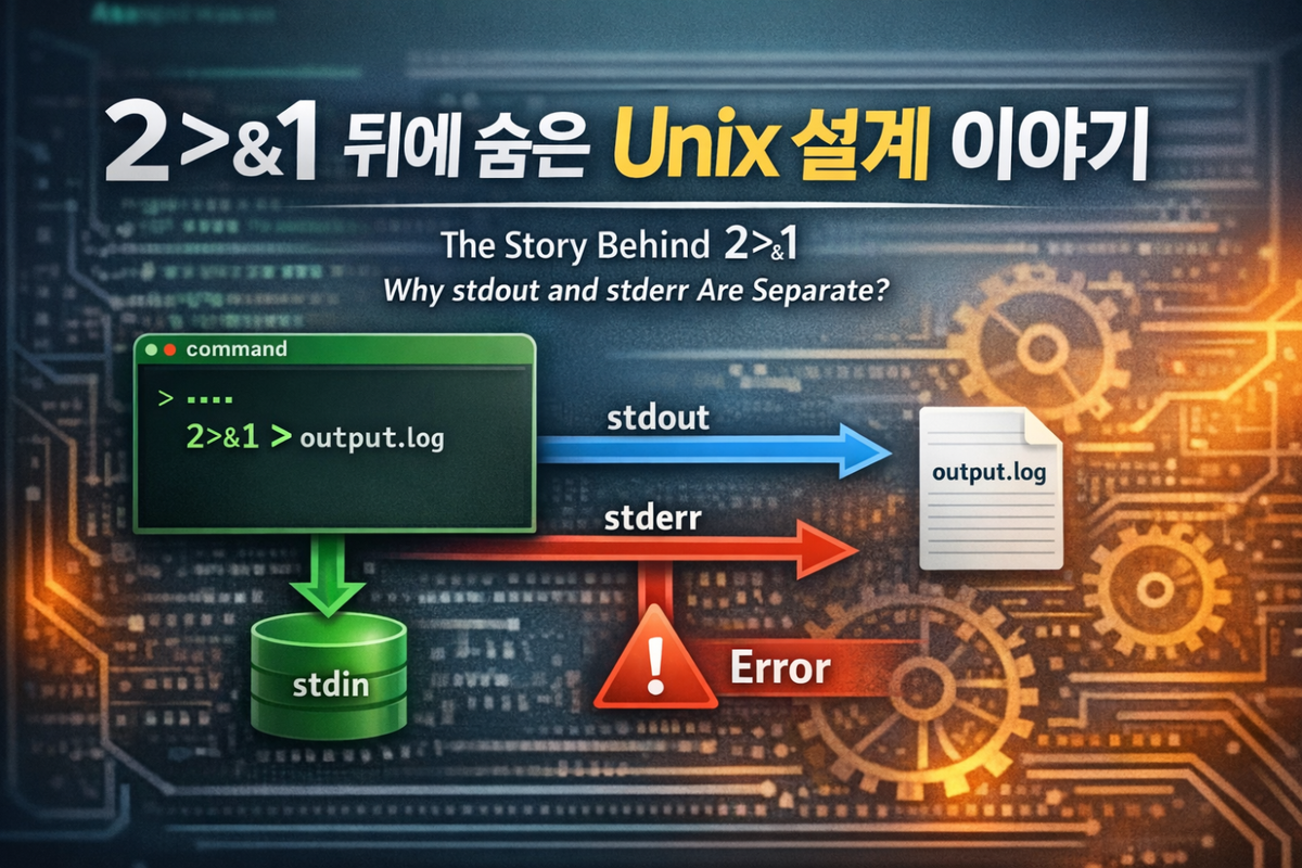 2>&1 뒤에 숨은 Unix 설계 이야기
