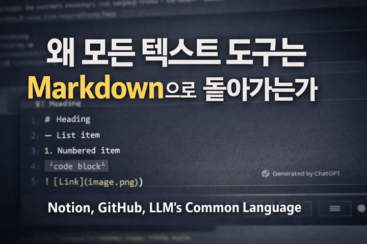 왜 모든 텍스트 도구는 Markdown으로 돌아가는가 — Notion, GitHub, LLM의 공통 언어