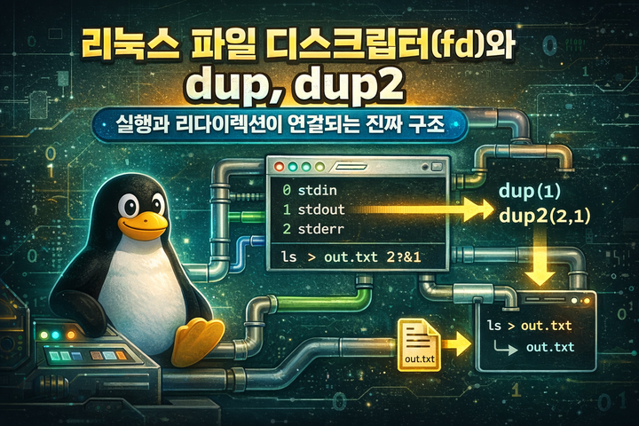 리눅스 파일 디스크립터(fd)와 dup, dup2 — 실행과 리다이렉션이 연결되는 진짜 구조