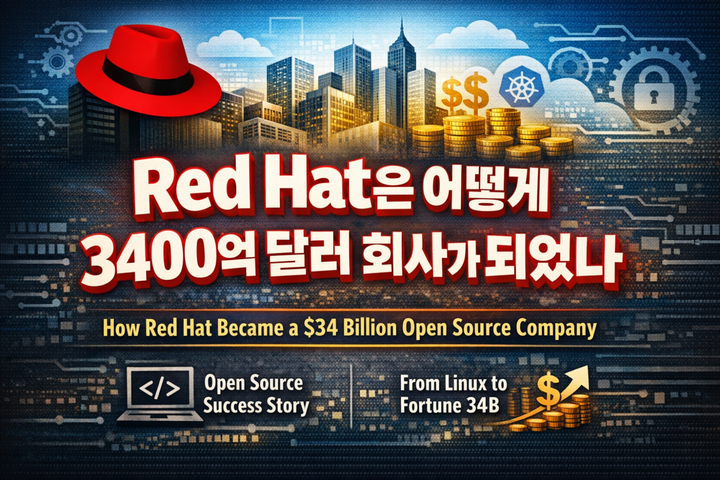 Red Hat은 어떻게 오픈소스로 340억 달러 회사가 되었나 — 오픈소스 역사에서 가장 성공한 비즈니스 모델